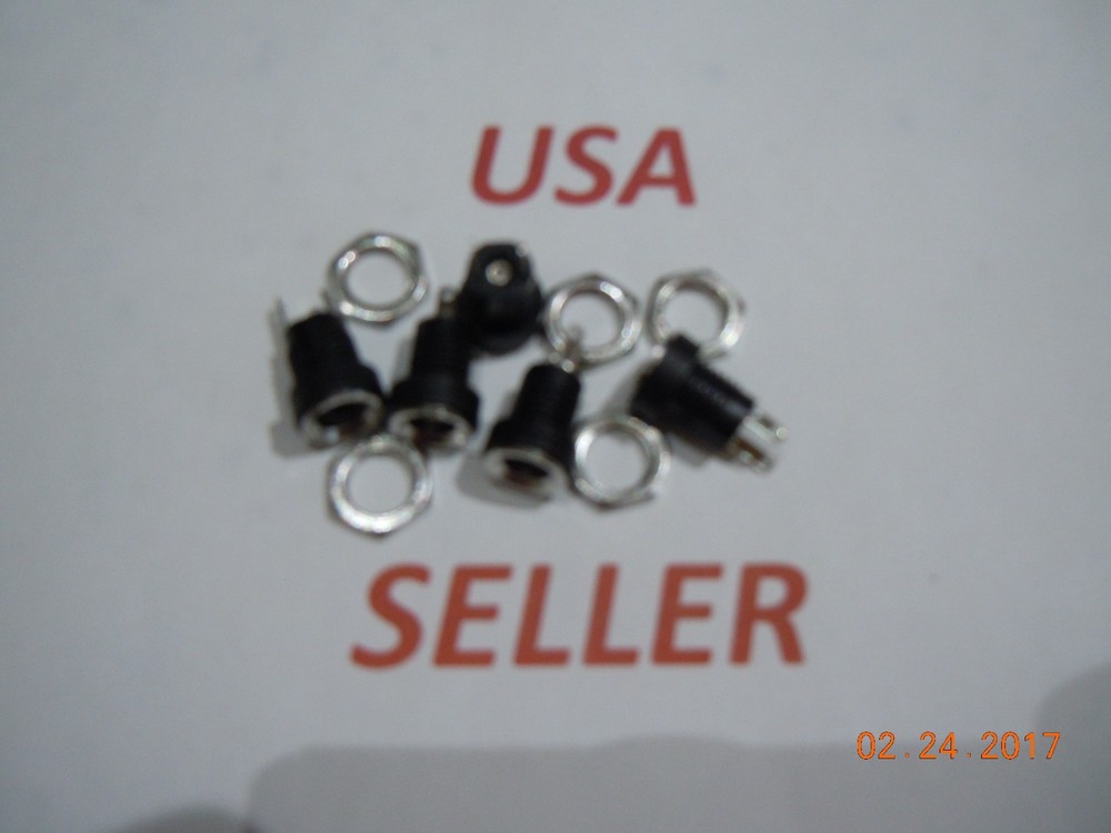 5pcs DC Power Supply Jack Socket Female Panel Mount Connector 5.5 x 2.1mm