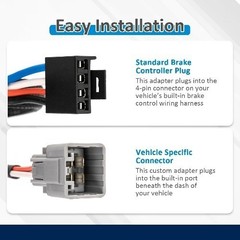 Trailer Brake Controller Wiring Adapter Compatible with 1500 2500 3500 2010-2012