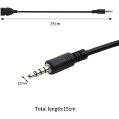 4Pack 3.5mm Male Audio AUX Jack to USB 2.0 Type A Female OTG Converter Adapter
