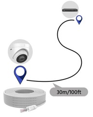 ANNKE 60ft 100ft CAT5E POE Ethernet Cable LAN RJ45 for Security IP Camera System