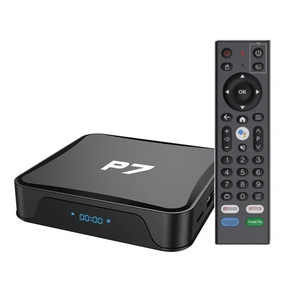 P7 Android 8K 2GB/16 GB- TV box with Several Apps: Sports,Movies;Kids, Live.