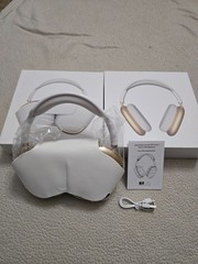 Unbranded Mxa Wireless Stereo Headphones – White/Gold – NEW