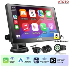 ATOTO 7″ QLED P8 PRO Wireless Apple Carplay Portable Car Stereo Android Auto Cam
