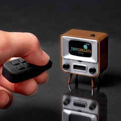 TinyTV 2 Portable Retro Mini TV, Brown