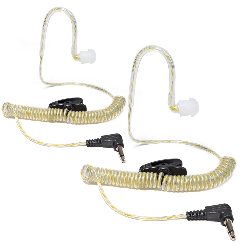 2 Pack 3.5mm Surveillance Balanced Armature Earpiece Listen Only Headset