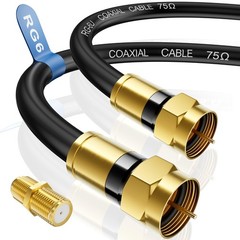Nixsto RG6 Coaxial Cable, 3FT 6FT 10FT 15FT 25FT 50FT 100FT Coax Cable Cord with