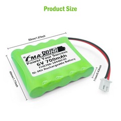 Home Alarm system 3507/6 6V 700mAh Ni-MH Battery for Hyper Skidding RC Stunt Toy
