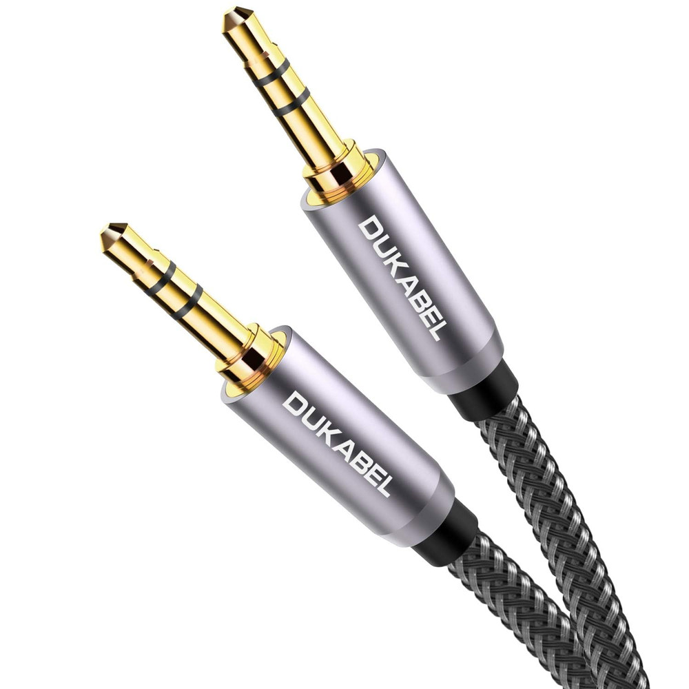 3.5Mm AUX Cable Nylon Braided Male to Male Stereo Audio Cord (4 Feet / 1.2 M)