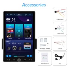 Wireless Apple CarPlay 10.4″ Single 1DIN Car Stereo Rotatable Touch Screen Radio