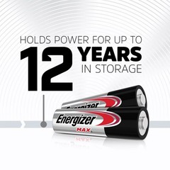 Energizer MAX AA Alkaline Batteries, 48 pack E91TP2-24