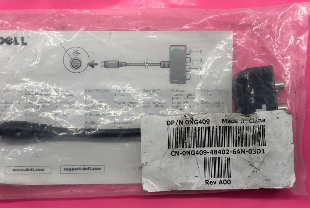 DELL PRECISION M6300 S-VIDEO Y/PR/PB SPDIF HDTV CABLE 0NG409
