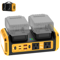 Pure Sine Wave 350W Power Inverter For DeWalt20VBattery 120V AC 140W Fast Charge