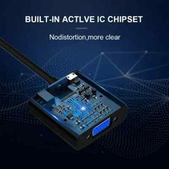 HDMI Male to VGA Female Adapter Cable Audio Converter For HDTV PC Monitor Laptop