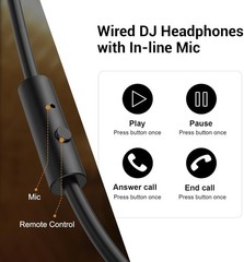 Stereo Headsets with Sound Isolation, Adjustable Headband & Detachable Cable