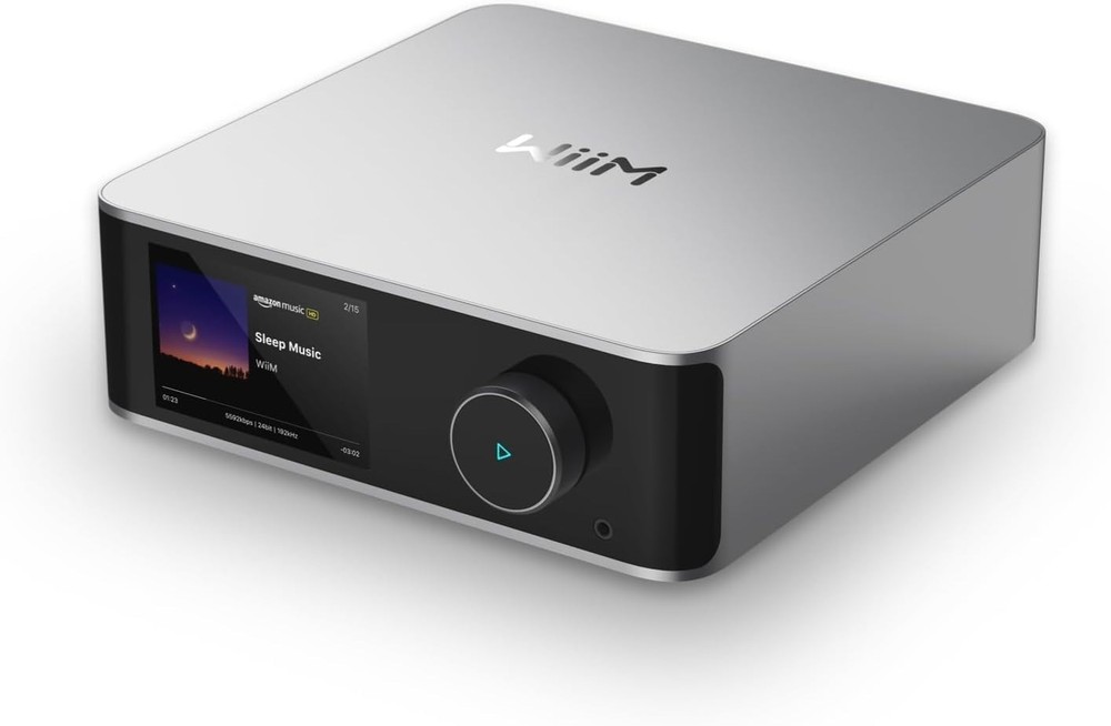 WiiM Ultra Music Streamer & Preamp – 3.5″ Touch, HDMI ARC, Phono, Silver