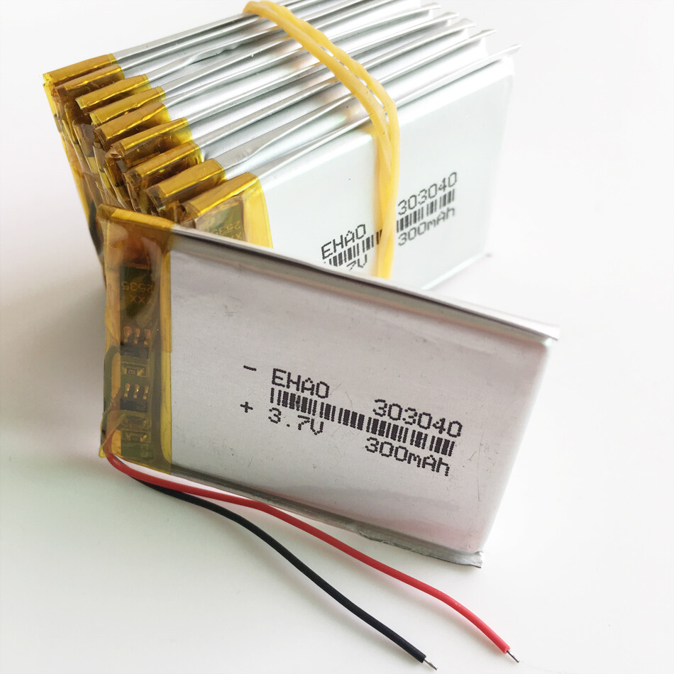 10 PCS 300mAh 303040 3.7V Li-po Polymer Rechargeable Battery For Mp3 Camera GPS