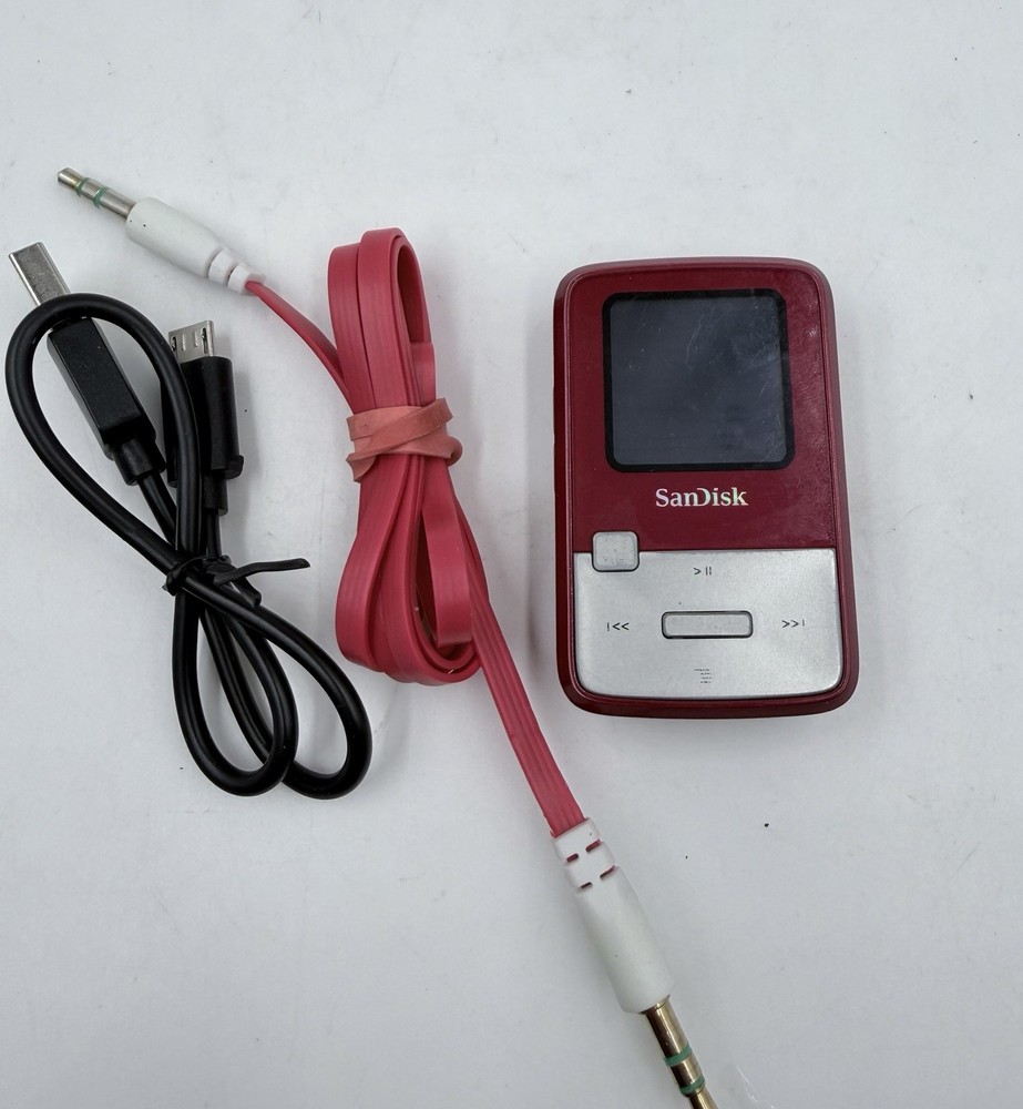 SanDisk Sansa Clip Zip 4GB Digital Media MP3 Player Red