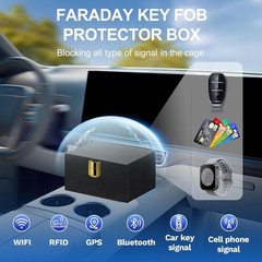 Small Versatile Faraday Box with Carbon Fiber Pouch – Blocks Keyless Signals