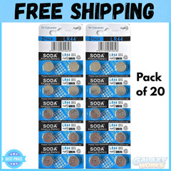 20 pack LR44 L1154F 357 Batteries 1.5V AG13 SR44 A76 Battery Coin Button Cell