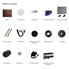 Fluance RT85 Reference Turntable with Record Weight and Vinyl Cleaning Kit