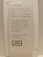 NIB Ativa 6 FT Male Display Port to Male HDMI Cable Plugs FACTORY SEALED