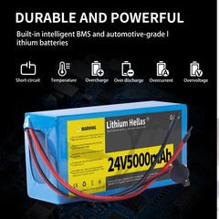 24V5Ah Rechargeable Lithium Li-ion Battery 7S2P With Charger For DIY Projects