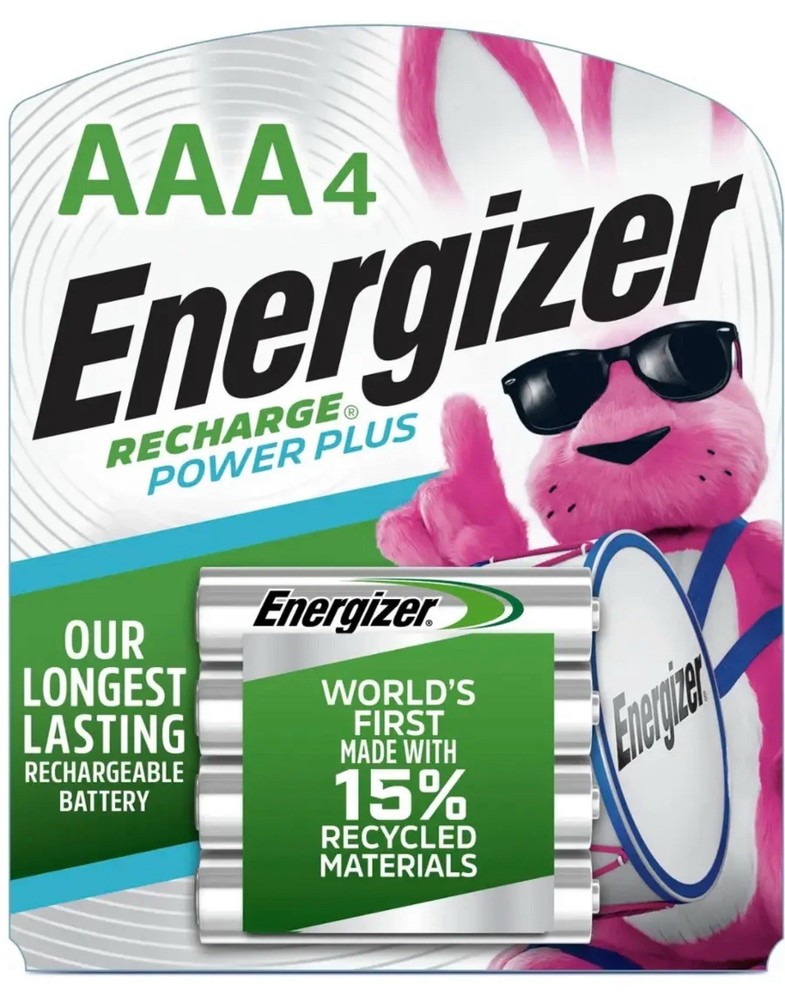ENERGIZER AAA Rechargeable Power Plus NiMH Batteries 4-Pack Brand New Sealed