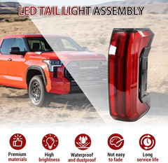 2022-25 Toyota Tundra Left Driver Side LED Tail Light–Compatible Replacement