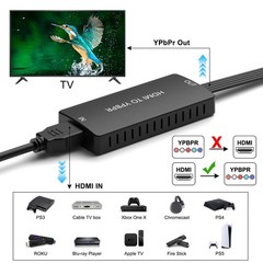 HDMI to Component Converter, HDMI to YPbPr Adapter Support 1080P/720p , VCD, …