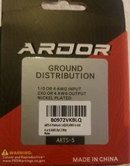 Ardor Power Distribution Block, 1×(1/0AWG or 4AWG) in & 2×(4AWG or 8AWG)