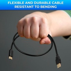 USB to HDMI Cable, USB 2.0 Male to HDMI Male Charger Cable Splitter Adapter