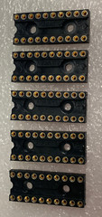 Augat High Quality 20 Pin IC-Socket Machine tooled, NOS Gold Contacts, lot of 5