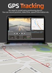 WOLFBOX 1080P Dash Cam Mirror Dual Cameras Front and Rear View Free 32G SD