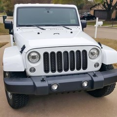 Grill Inserts Black, Front Mesh Grille Cover Compatible with 2007-2018 Jeep JK