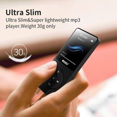 RUIZU X02 MP3 Player w/ Bluetooth 5.3 FM Radio Voice Recorder Up to 128GB Black