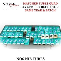 6P14P-ER EL84 6BQ5 One Year & Batch Tubes Nos Nib Matched Quad 1% S
