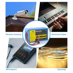 24V5Ah Rechargeable Lithium Li-ion Battery 7S2P With Charger For DIY Projects