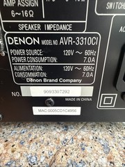 Denon AVR-3310CI A/V Receiver 7.1 Network Dolby Digital Radio Bundle W/ Remote