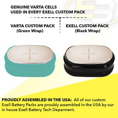 (2-PACK) Exell 2/V150H 2.4V 150mAh NiMH Battery 55615302059