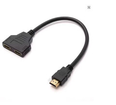 HDMI Port Male to Female 1 Input 2 Output Splitter Cable Adapter Converter 1080P