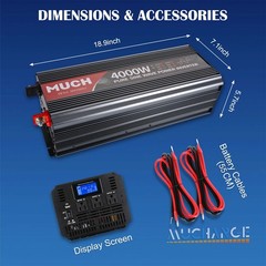 4000W RV LCD USB Inversores de corriente para coche CC 24V a CA 110V Barco