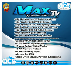 MaxTV Silver PRO 5G 2025 4K ULTRA-HD Box + Android 9.1 MaxTV Silver