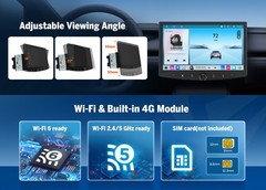 6+64 Android 13 10.1″ QLED Double 2 Din Car Stereo CarPlay Radio GPS WiFi 4G LTE
