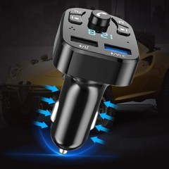 Bluetooth 5.0 Car Wireless FM Transmitter Adapter 2USB PD Charger Hands-Free Lot