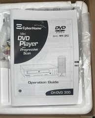Cyber Home Progressive Scan CH DVD300 DVD Player CD MP3 JPG Never Used
