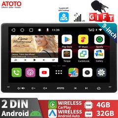 ATOTO S8 MS 9in QLED 1280×720 Android 2Din Car Stereo 4G+32G GPS Tracking 4G LTE