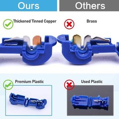 240/60 T-Taps Wire Terminal Connectors Insulated Quick Splice Combo Kit 22-10AWG