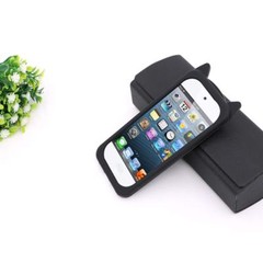 For iPod Touch 5th 6th 7th Gen – SOFT SILICONE RUBBER CASE BLACK CAT KITTY EARS