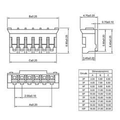 5Sets Mini Micro JST PH2.0 2.0Mm Pitch 2/3/4/5/6/7/8 Pin Connectors Female and M