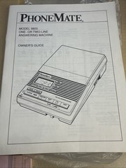 Vintage 80’s PhoneMate 9800 Answering Machine W/ Original Receipt.